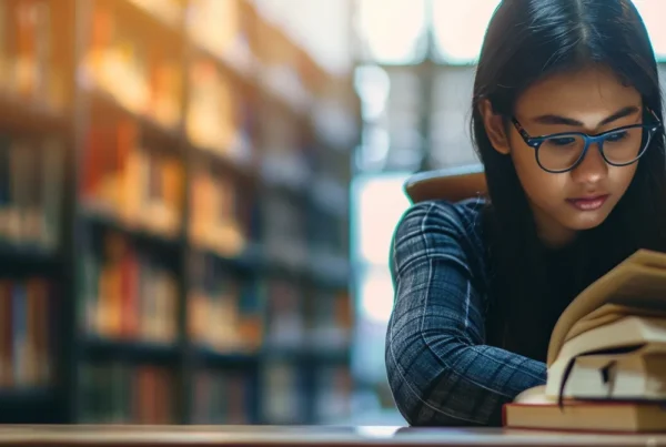 a focused professional studying acumatica erp on a laptop with a stack of certification books beside them.