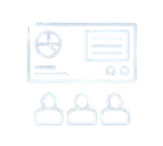 Line icon of a laptop with a checklist and graduation cap symbolizing online training
